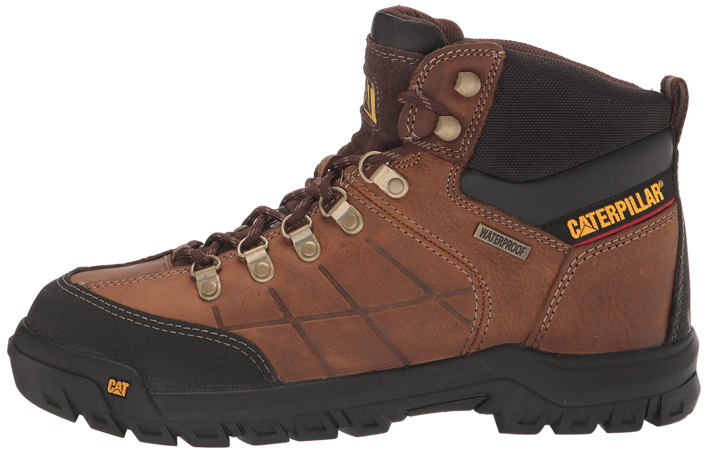 CAT Men’s Threshold Waterproof Steel Toe Work Boot 14 Real Brown